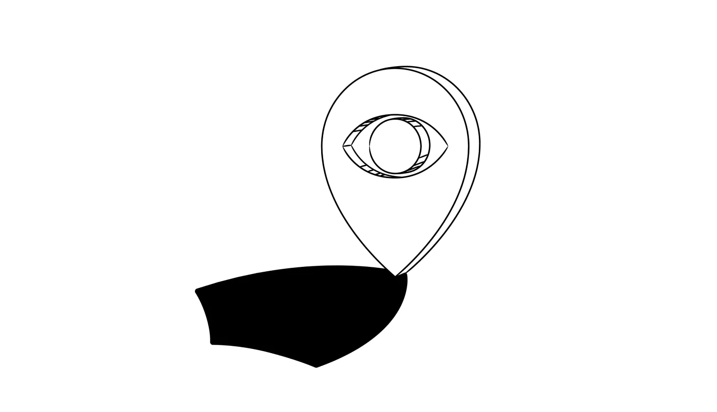 Illustration of an IP marker casting a shadow in the shape of a shield 